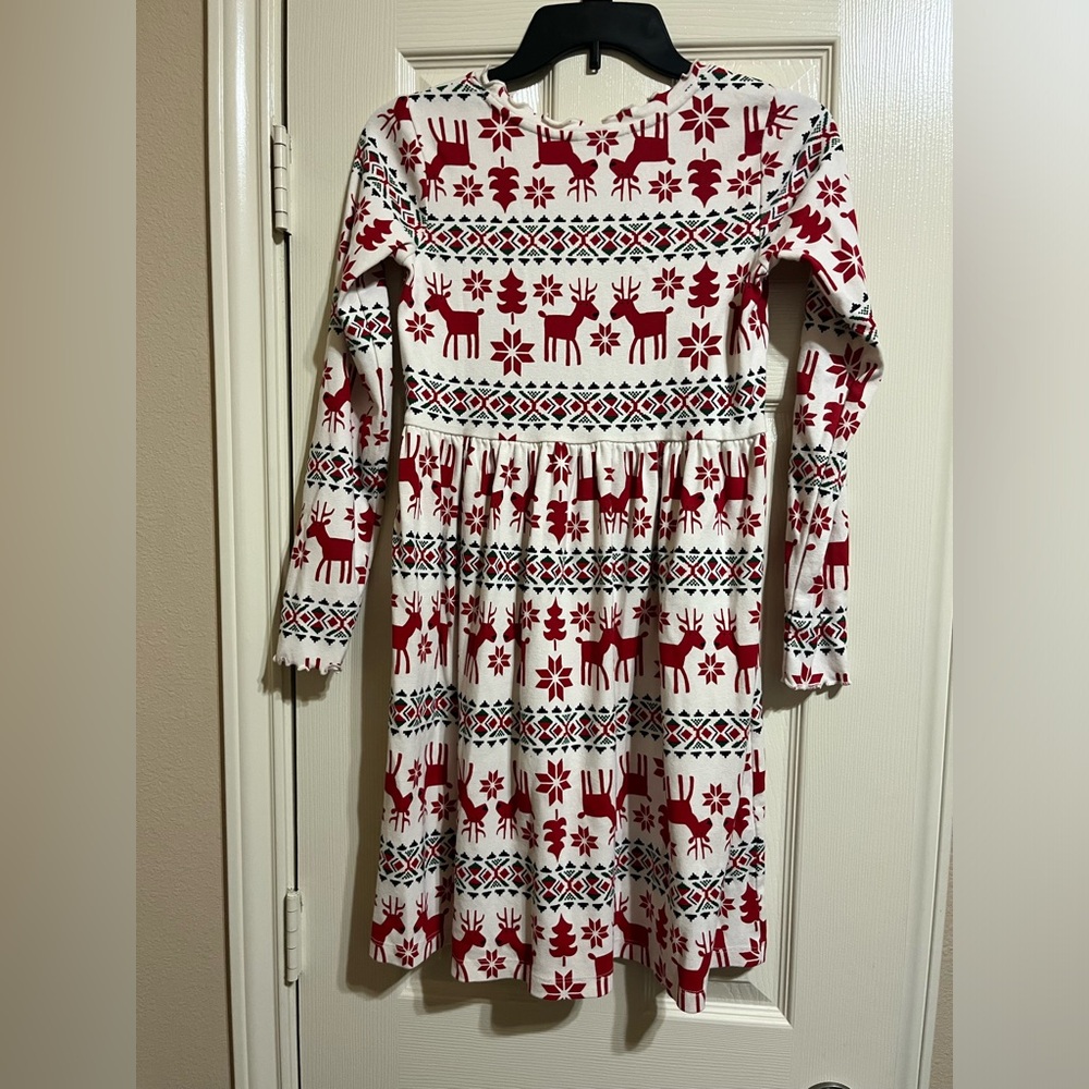 Hanna Andersson Red and White Patterned Kids Dress - Picture 2 of 3
